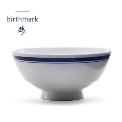 優生活~藍邊瓷碗系列 景德鎮手作高溫瓷碗飯碗 中式餐具禮物 痣birthmark