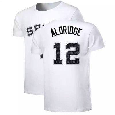 💖LaMarcus Aldridge短袖棉T恤上衣💖NBA馬刺隊Adidas愛迪達運動籃球衣服T-shirt男610
