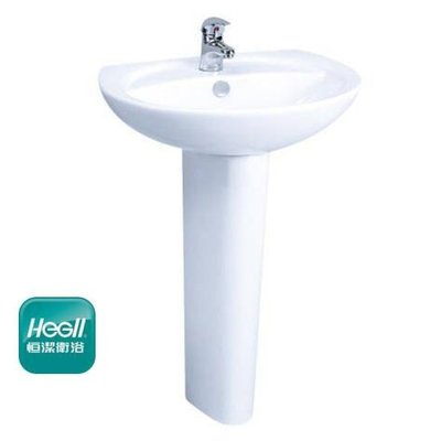 【水電大聯盟 】 HEGII 恒潔衛浴 BF-1161 面盆組 洗臉盆 含龍頭 + 腳柱 陶瓷洗臉盆