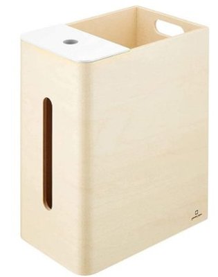 19277c 日本製 好品質 木頭製 手工製作 白 客廳房間室內桌上 多功能儲物收納盒 面紙盒衛生紙盒紙巾盒 送禮禮品