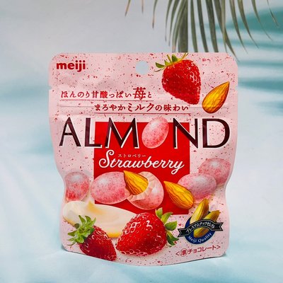 日本 Meiji 明治 杏仁草莓巧克力 47g