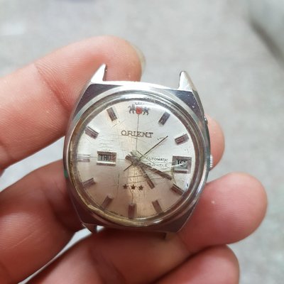 絕版 盤面漂亮 日本 ORIENT 機械錶 老錶 男錶 料件 零件錶  E04