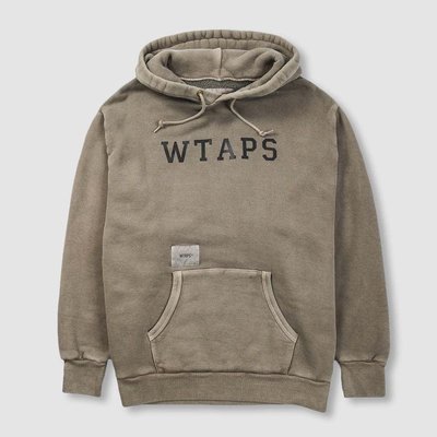 Wtaps design college hooded sweatshirt 軍綠水洗帽t | Yahoo奇摩拍賣