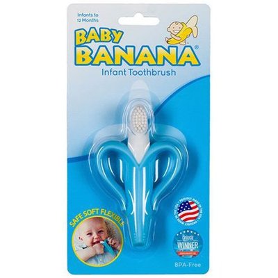 【悅兒園婦幼生活館】Baby Banana 心型香蕉牙刷-藍色