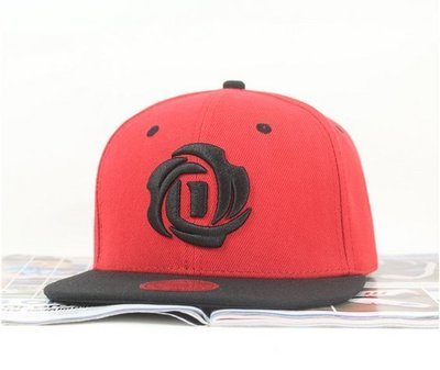 NBA球星球隊 芝加哥公牛隊羅斯玫瑰款嘻哈籃球帽紅色帽子棒球帽 平沿帽 運動帽子