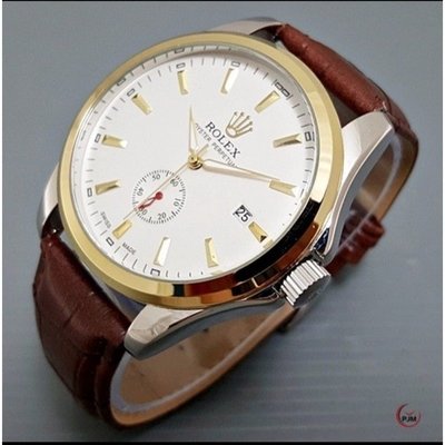 現貨熱銷-勞力士 【 Bs87 】 Rolex 自動男士手錶高級主動日期皮革錶帶