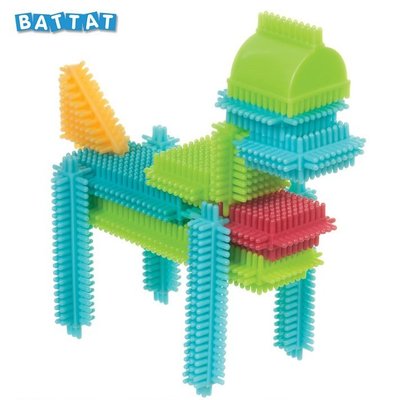 [子供の部屋] 公司正品 BB鬃毛積木_Battat系列 美國B.Toys感統 玩具 56PCS