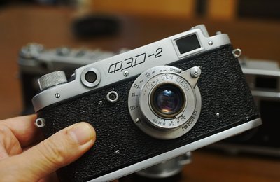 【售】品相不錯FED-2俄國  Leica Copy單眼疊影50mm F3.5 L39縮頭鏡頭 一機一鏡