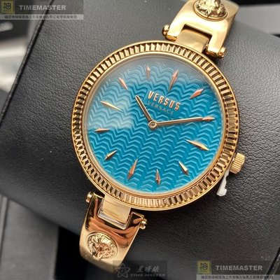 VERSUS VERSACE凡賽斯女錶,編號VV00303,34mm玫瑰金錶殼,玫瑰金色錶帶款