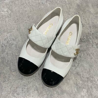 Chanel 跟鞋 瑪莉珍鞋 漆皮白色 尺寸36《精品女王全新&二手》