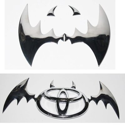 純金屬合金3D 蝙蝠翅膀 改裝貼紙 LOGO貼紙 另有小惡魔 小天使  立體貼紙 車身貼紙