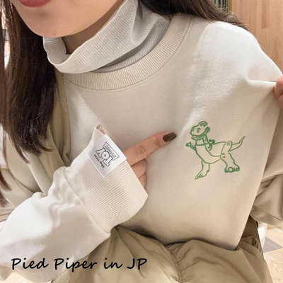 Pied Piper日本代購 GF010 Green Parks X TOY STORY怪獸電力公司俏皮刺繡內刷毛T恤