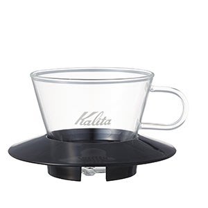南美龐老爹咖啡 Kalita 155 玻璃 黑色咖啡濾杯 手沖 波浪濾杯 蛋糕濾杯 1~2人份 需配搭蛋糕型濾紙方能使用