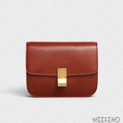 【WEEKEND】 CELINE Medium Classic Box Bag 中款 豆腐包 方包 肩背包 Teck色