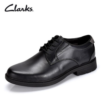 Clarks其樂男鞋新款英倫風經典系帶商務正裝德比鞋防滑真皮皮鞋男