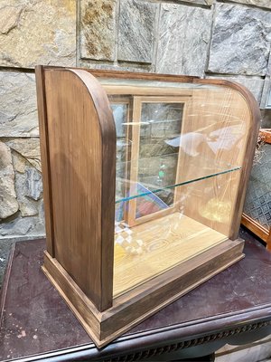 復古懷舊檜木製舊料新作弧面玻璃櫃 點心櫃 展示櫃 飾品櫃 陳列道具