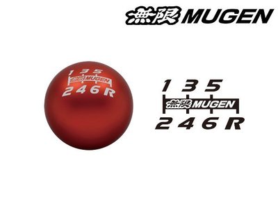 日本 MUGEN POWER 無限 鋁合金 圓 排檔頭 紅 Honda 專用 54102-XLT-K4S0-RD