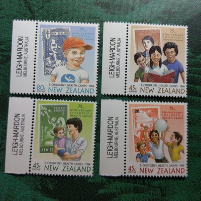 【大三元】紐澳郵票-050紐西蘭- 孩子健康營75周年紀念日-新票6全1套-原膠上品