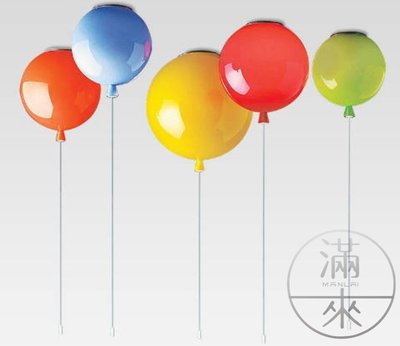 【奇滿來】童趣兒童房燈 氣球燈小號 直徑25公分 設計師漂浮氣球吸頂燈 壓克力板 LED 床頭燈 親子餐廳 AGCS