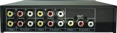 PSTEK四進一出AV音視頻切換器 AV-0401T-TY