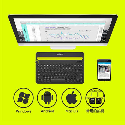 鍵盤 羅技K480鍵盤筆記本iPad平板家用電腦辦公小巧便攜外設