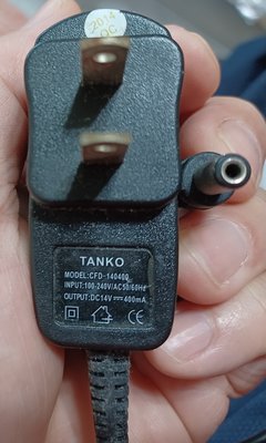 ╭㊣ TANKO DC 14V ~ 400mA 變壓器充電器 【CFD-140400】 特價 $ 99 ㊣╮