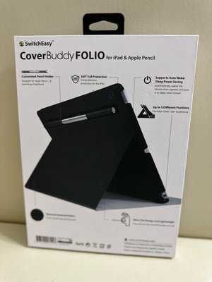 SwitchEasy CoverBuddy Folio iPad 10.2吋 多角度側翻皮套(含筆夾套)（不含筆喔）120元