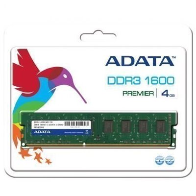 【鳥鵬電腦】ADATA 威剛 Premier DDR3-1600 4GB 桌上型記憶體 D3 1600 4G 原廠終保