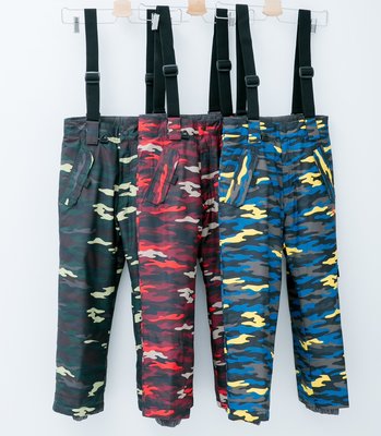 【荳荳物語】美國品牌TURBINE鋪棉保暖吊帶男童滑雪褲#15301(迷彩款)，防水係數10k，出清特價1580元