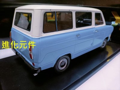 KK 1 18 福特全順合金客貨二用面包車模型 Ford Tranait Van 藍白