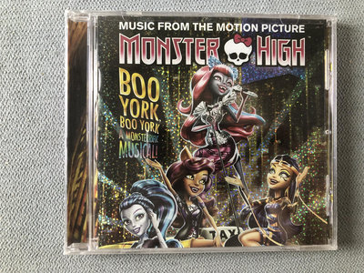 M版 電影原聲音樂劇 Monster High：Boo York，Boo York 未拆 CD