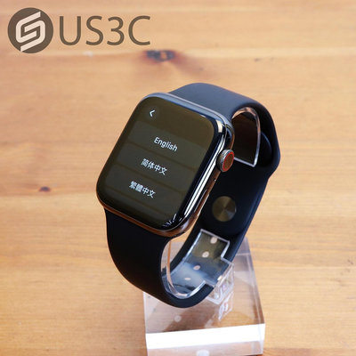 【US3C-板橋店】公司貨 Apple Watch 6 44mm GPS+LTE 石墨色不鏽鋼錶殼 黑色運動錶帶 蘋果手錶 智慧型手錶 二手手錶