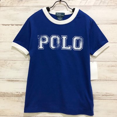 Maple麋鹿小舖 美國購買 童裝品牌POLO RALPH LAUREN 男童藍色LOGO數字短T ＊ ( 現貨6號 )