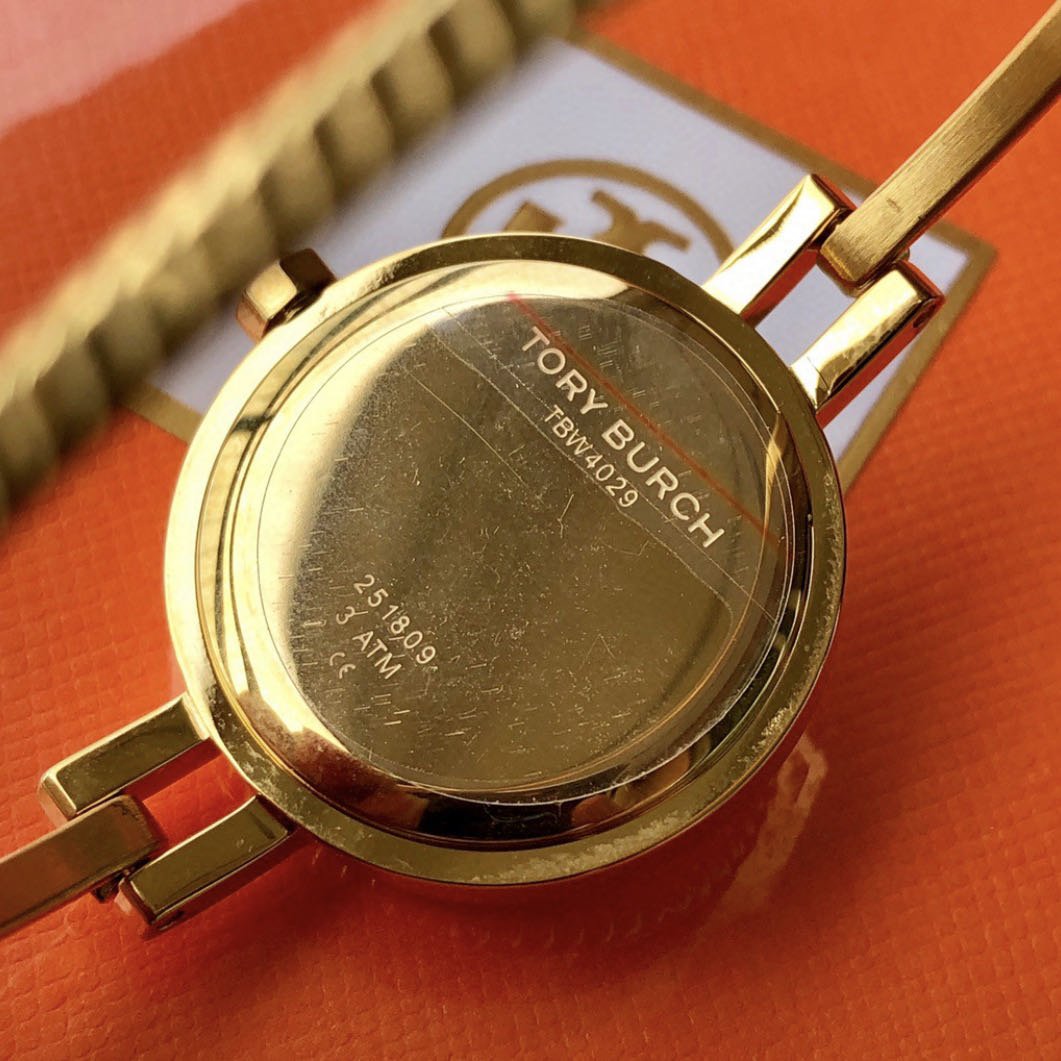 TORY BURCH Reva TB 白色面金色不鏽鋼錶帶石英女士手錶TBW4029 | Yahoo 