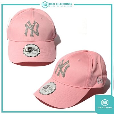 DOT聚點 NEW ERA Cap Yankees NY 紐約 洋基 粉紅 銀 亮粉 閃閃 鑲鑽 女版 可調式 棒球帽