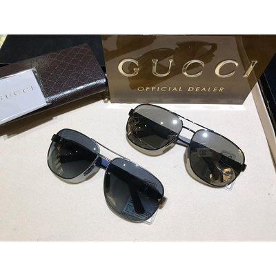 GUCCI GG2260復古風方框金屬太陽眼鏡*