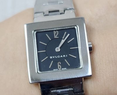 【發條盒子H5921】BVLGARI 寶格麗 Quadrato系列 方型石英 不銹鋼鏈帶 經典女錶款