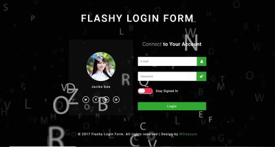 FLASHY LOGIN FORM 響應式網頁模板、HTML5+CSS3、網頁特效 #09003