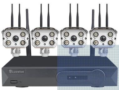 無線WIFI 監視器 主機+4路 免佈線直接用 不含硬碟 H265 雷威視