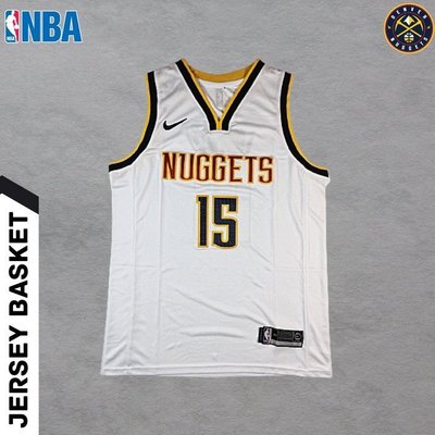 Swingman Denver Nuggets Nikola Jokic NBA 籃球球衣白色 #15-master衣櫃4