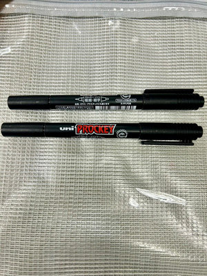 現貨-PROCKEY 三菱 日本原裝進口 黑色 水性  簽名筆-雙頭細字