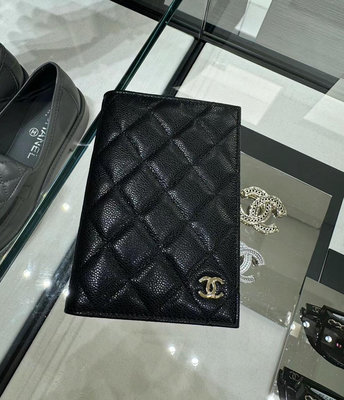 Chanel 24K 護照夾 黑金 現貨