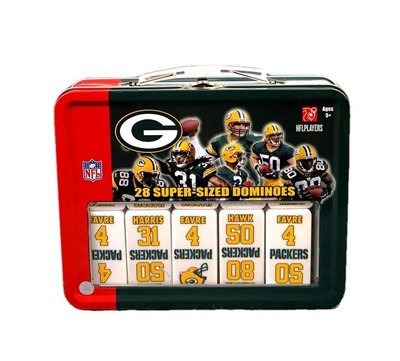 [現貨]骨牌桌遊精美鐵盒 配對接龍益智遊戲NFL美式足球 綠灣包裝工GreenBay Packers親子遊戲生日交換禮物