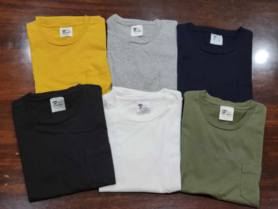 生來狂野全新美國製Tellason Pocket T-Shirt 短袖口袋T恤經典百搭六色全尺寸Made in USA