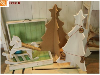 ZAKKA 鄉村風木製聖誕樹(木工招牌婚禮佈置書架攝影棚黑板ikea廣告pop櫥窗陳列白板
