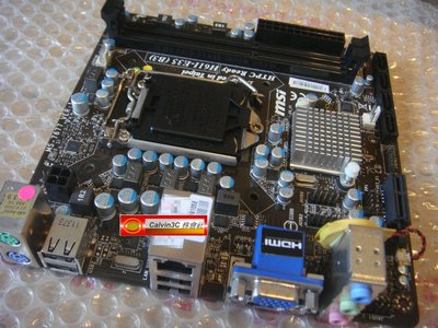 微星 MSI H61I-E35 1155腳位 內建顯示 Intel H61晶片 4組SATA 2組DDR3 ITX小板