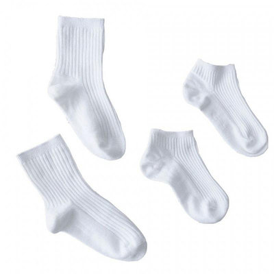 學生白襪兒童襪白男童女童白色襪春秋冬季中筒運動襪雙針棉短襪