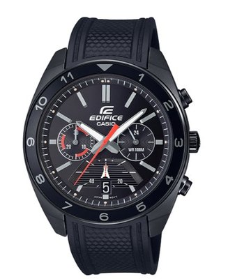 【天龜 】CASIO EDIFICE 高性能賽車風格極致黑腕錶 EFV-590PB-1A