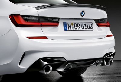 BMW M Performance Rear Diffuser 原廠 高光澤 黑色 後下擾流 後下巴 For G20