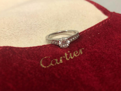 Cartier SOLITAIRE 1895單鑽戒指 0.57ct H color size 49 大全配